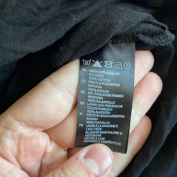 H&M Black 100% cotton wrap front top - Picture 8 of 8